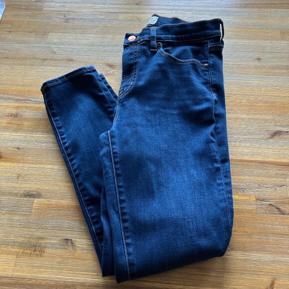J. Crew 9" Highrise Toothpick dark wash classic‎ 5 pocket stretch denim size 29 - Picture 1 of 5